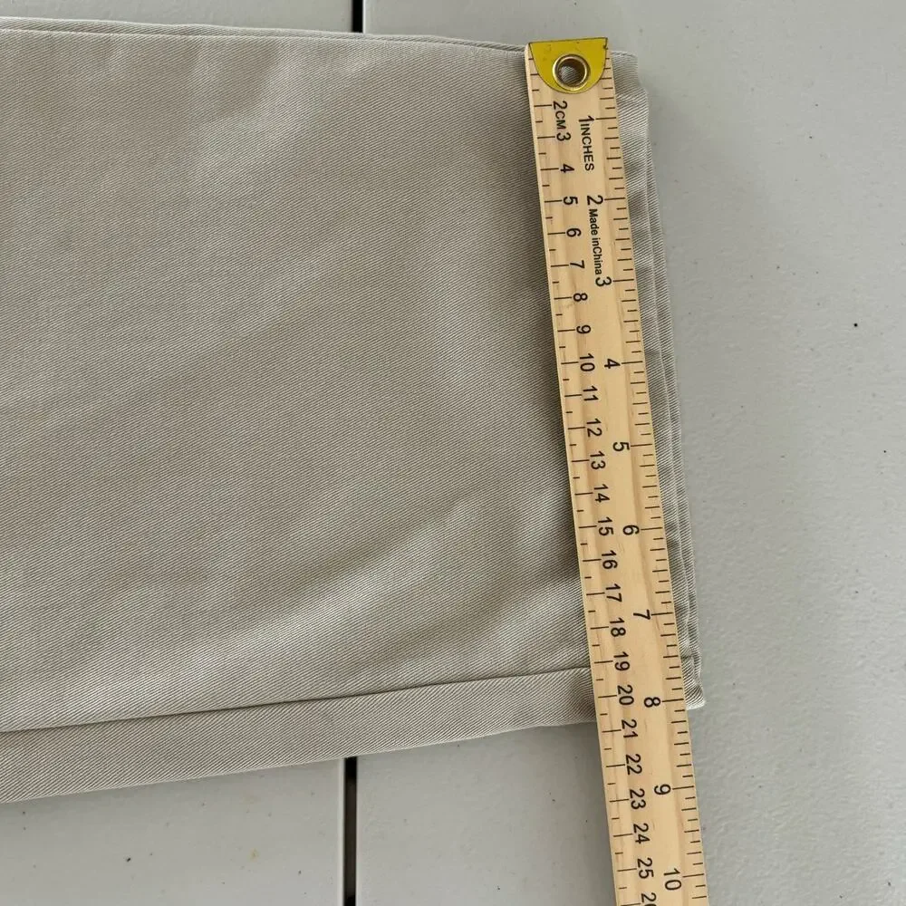 LL Bean Natural Fit Khaki Chinos Mens 33x30‎ Plaid Flannel Lined Double L